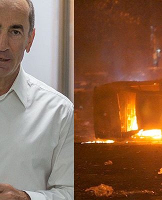 Кочарян: “Есть в сети видеозапись, на которой видно, что со стороны демонстрантов в ход было пущено боевое автоматическое оружие и так далее — переписать все это невозможно”